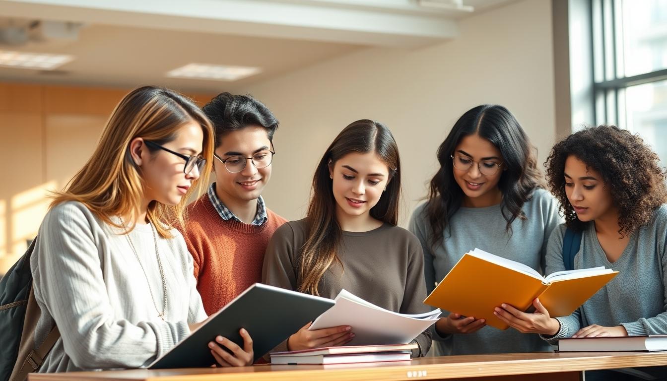 Student preparing for exams with study materials